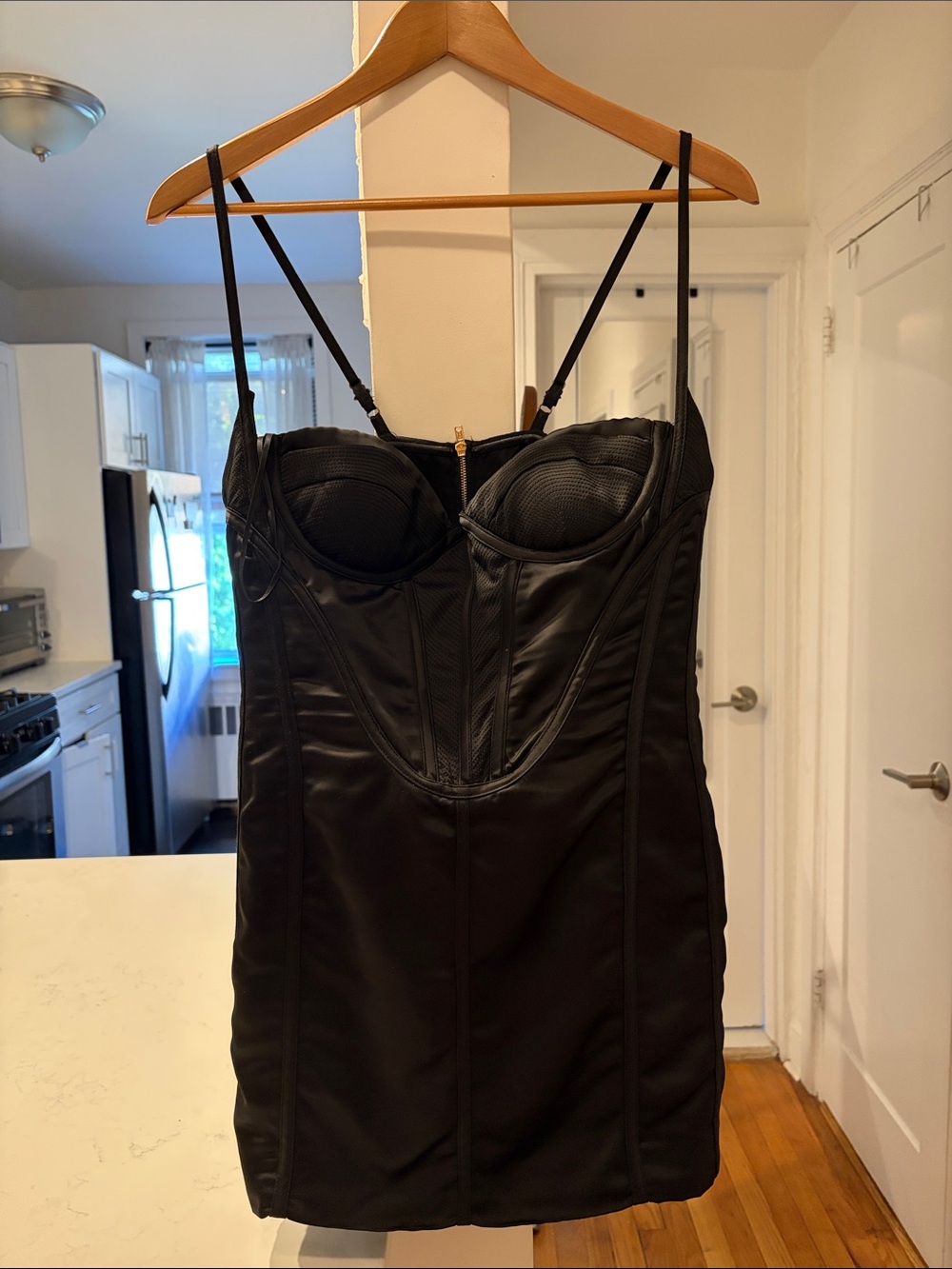 Black Corset Dress with Adjustable Straps